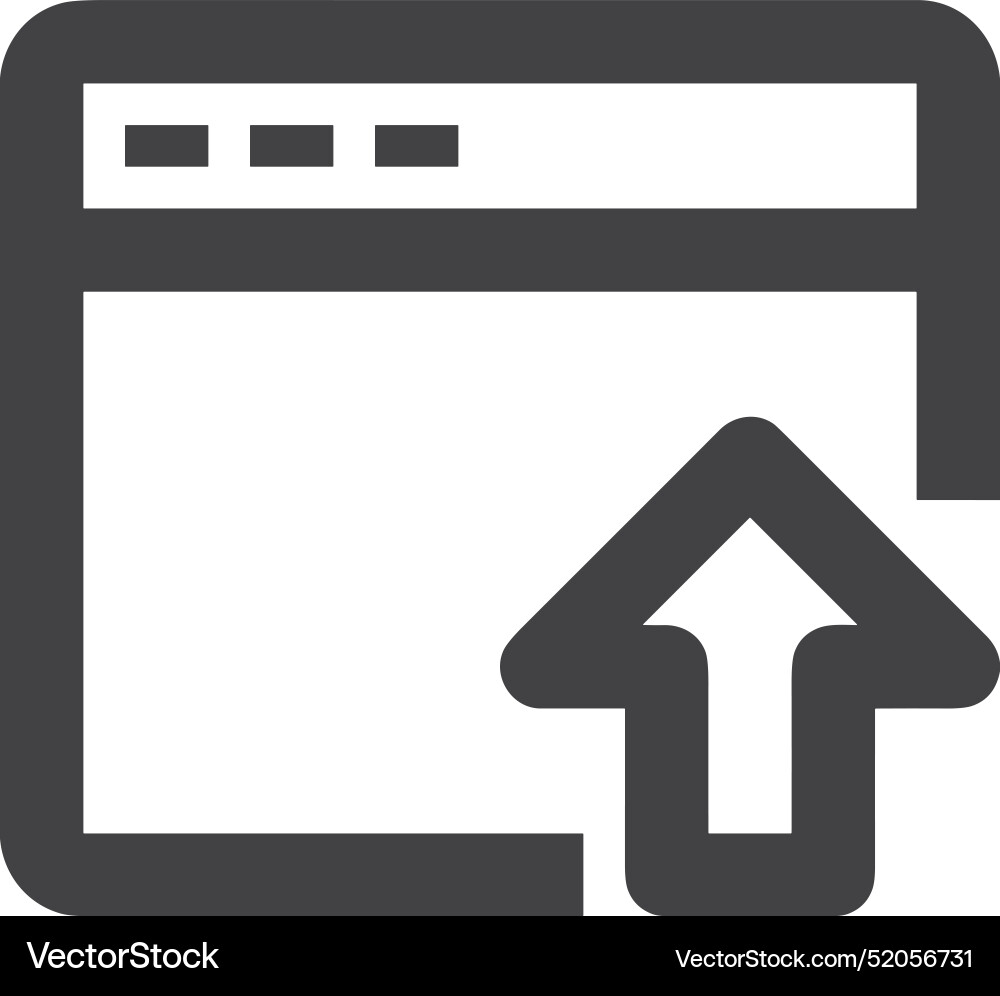 Upload outline icon symbol image Vector Image