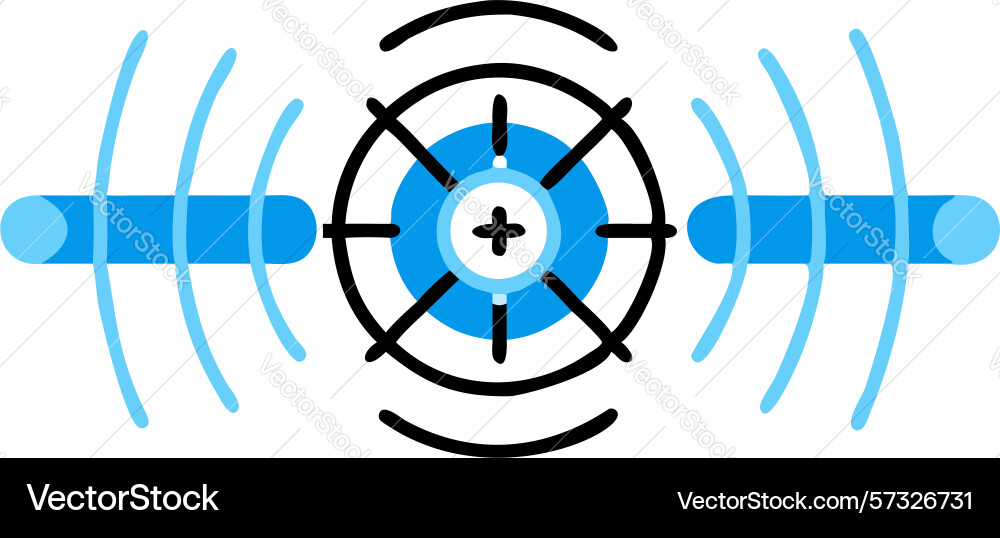 Wireless signal pulse data transmission Vector Image