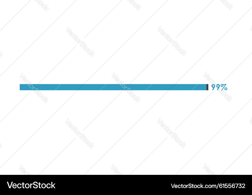 99% Loading Progress Bar Icon – Royalty-Free Vector | VectorStock