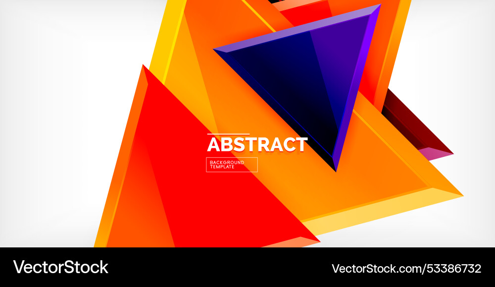Abstract background - glossy triangles Vector Image