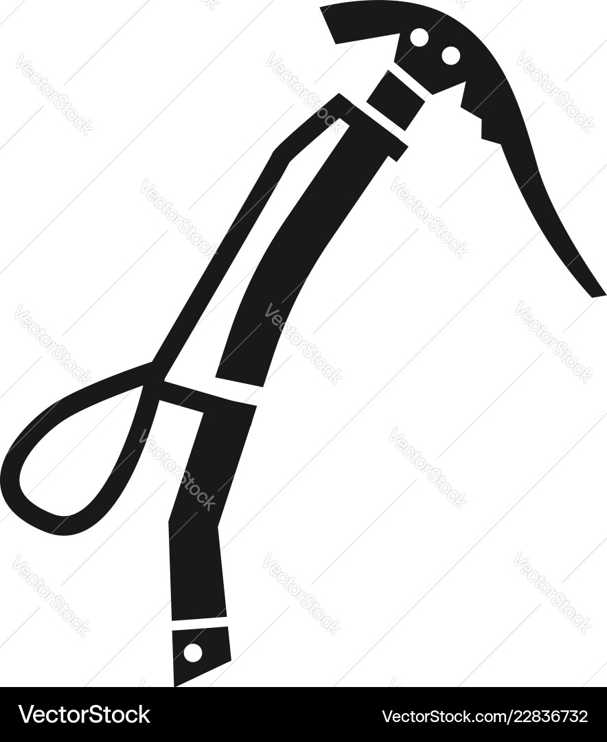Climb ice axe icon simple style Climb ice axe icon simple style Vector Image