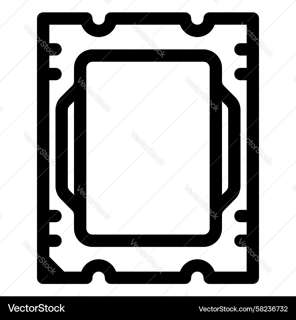 CPU Icon - Computer Hardware Vector Image