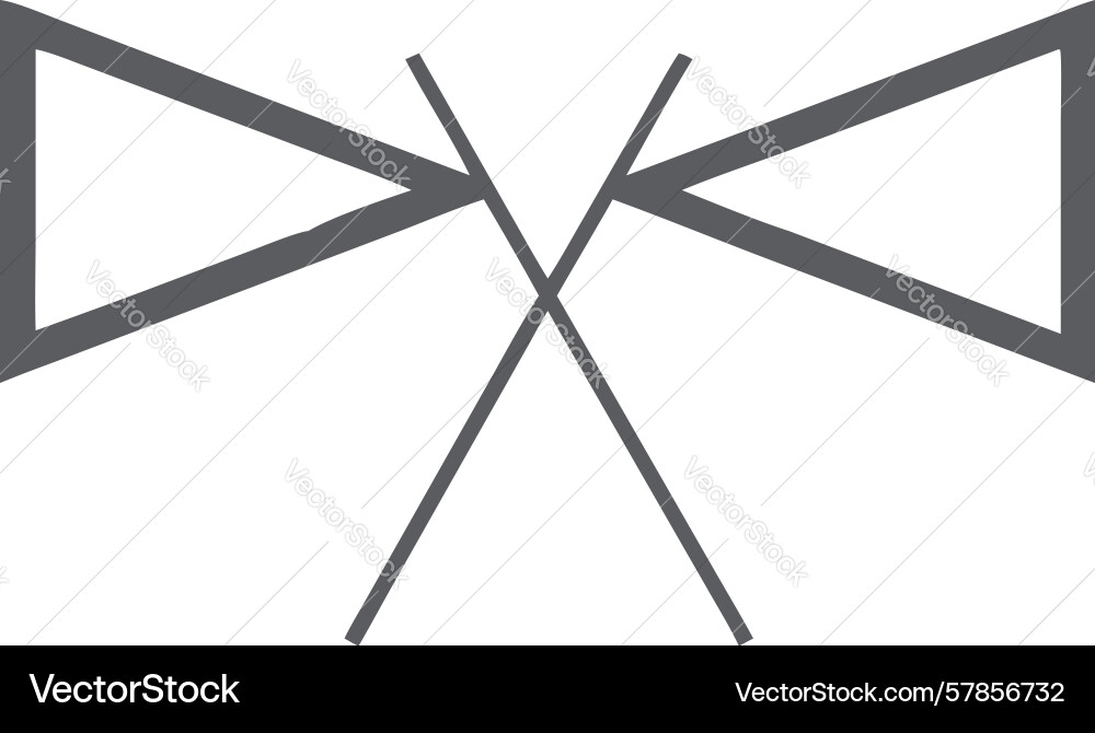 Intersecting triangles icon abstract connection vector image