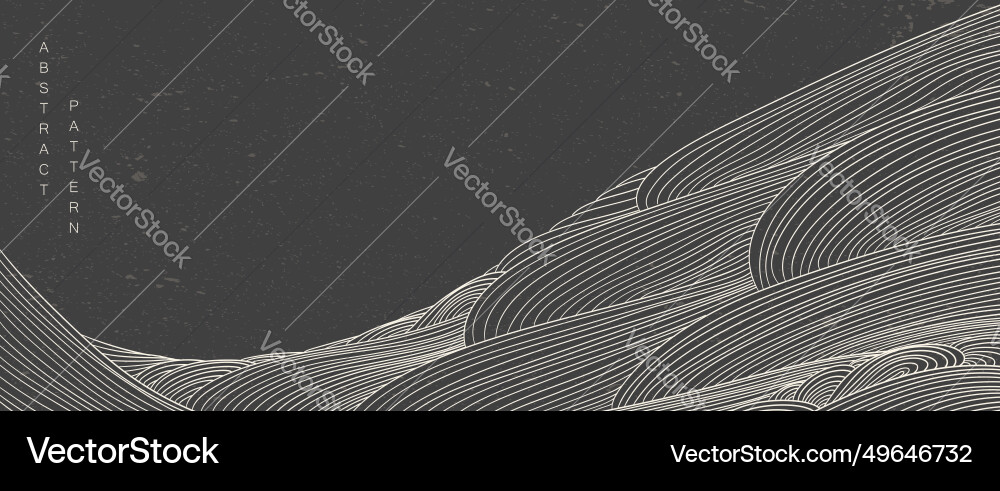 Japanese background with line wave pattern Japanese background with line wave pattern vector image