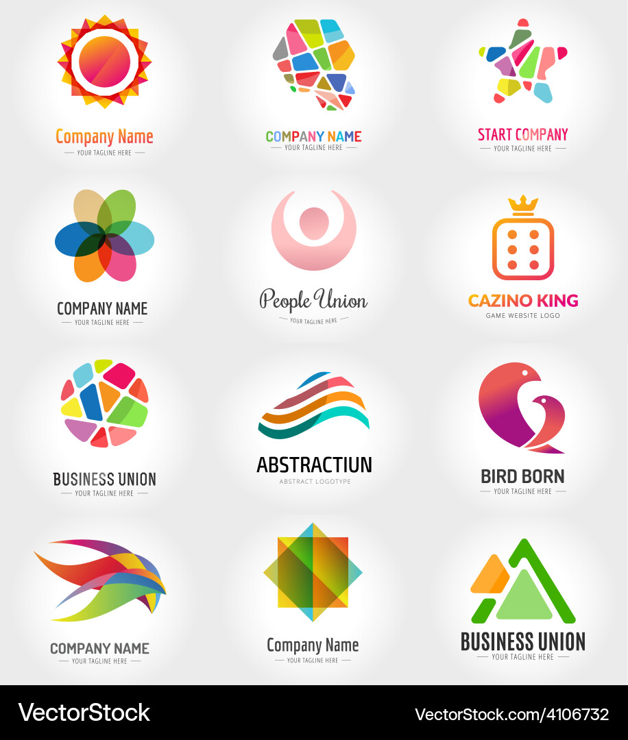 Modern Abstract Logo Templates vector image