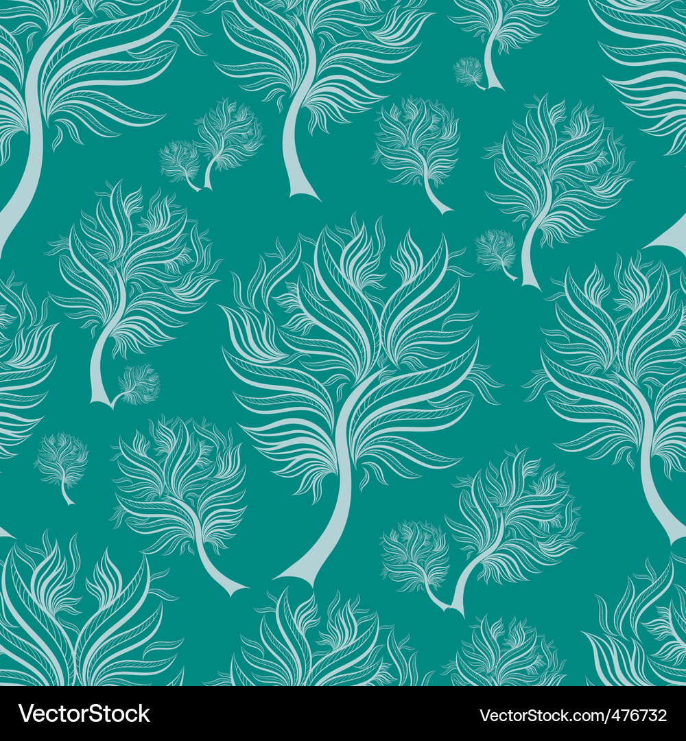 Seamless pattern from trees Vector Image
