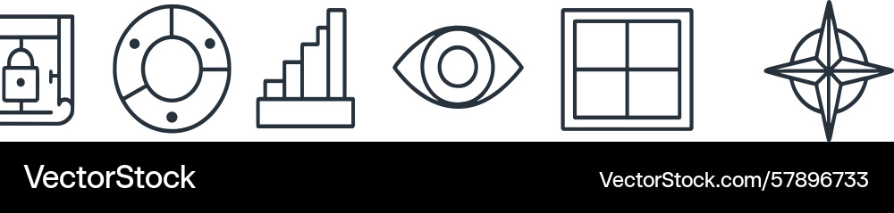 Design elements depicting security data analysis vector image