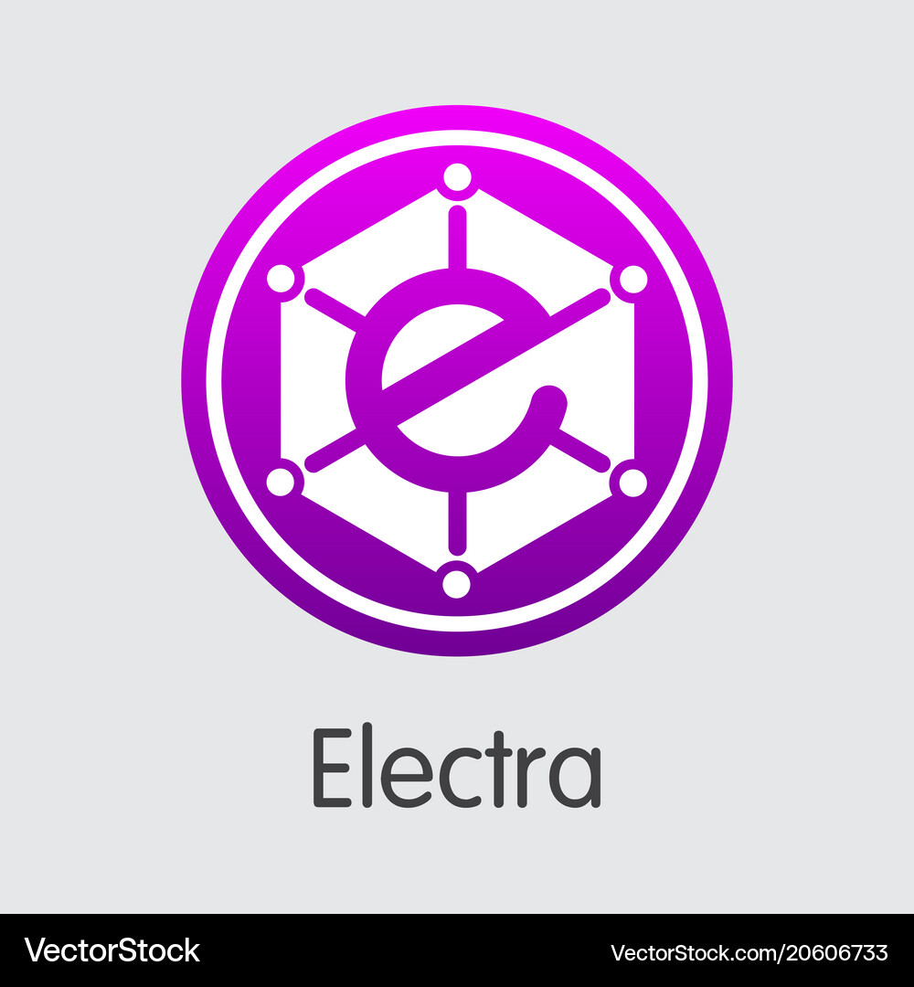 Electra cryptographic currency coin symbol – Royalty-Free Vector |  VectorStock