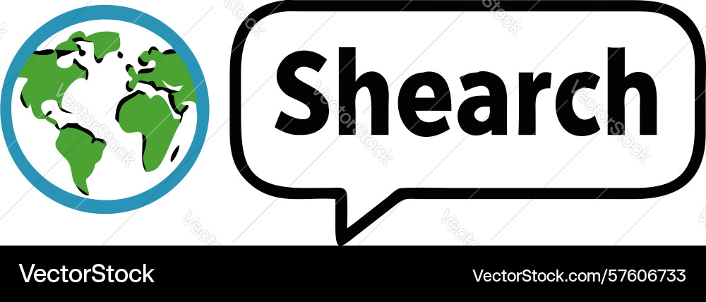 Global search speech bubble icon for web design vector image