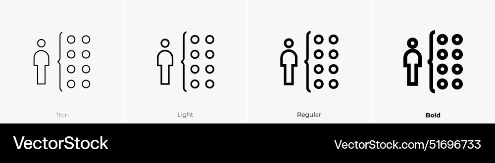 Hierarchy icon thin light regular and bold style Vector Image