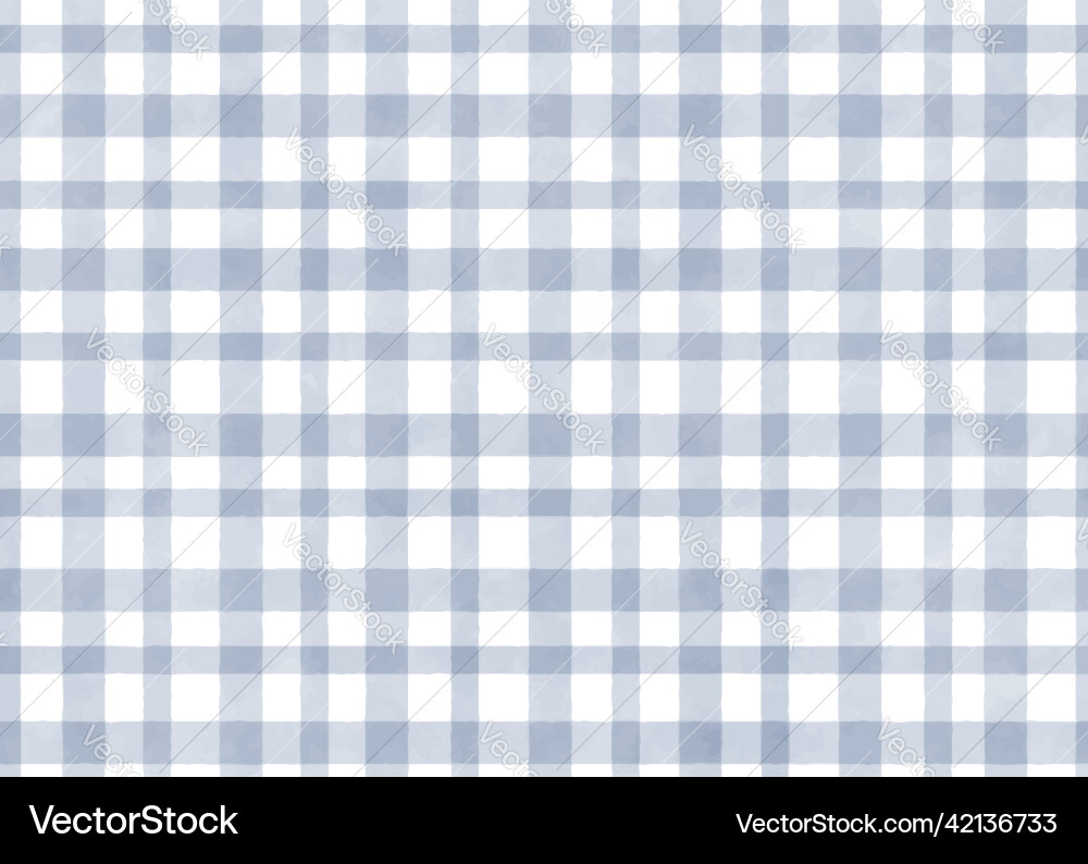 Indigo navy blue watercolor plaid repeat seamless vector image