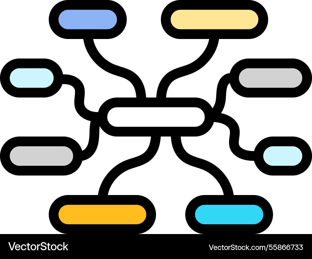 Semantic web nlp color icon vector image