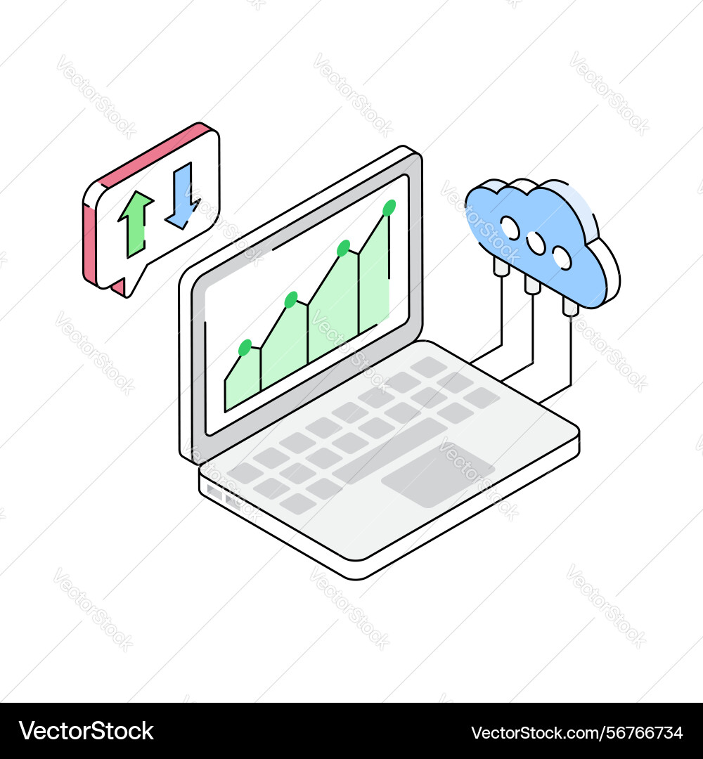 Cloud computing vector image