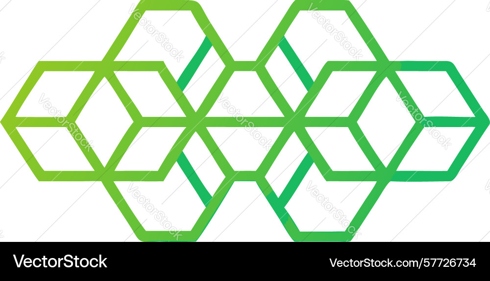 Hexagonal geometric pattern with gradient modern vector image