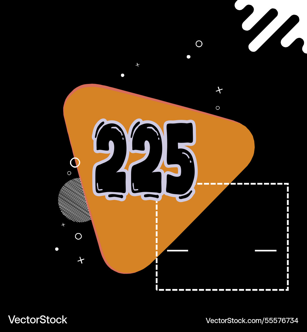 Number font design with decorative dots Vector Image