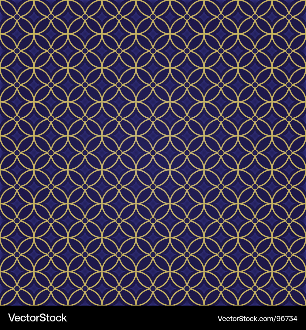 Ornate Golden Floral Pattern Vector Image