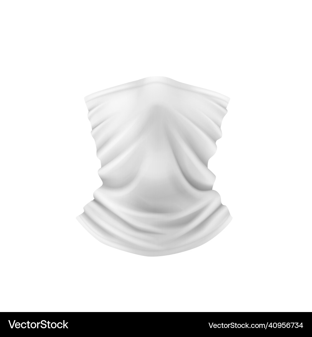 White bandana wear for neck or scarf face buff White bandana wear for neck or scarf face buff vector image