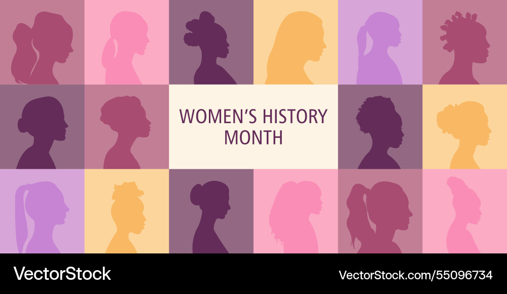Womens history month banner26 Womens history month banner26 vector image