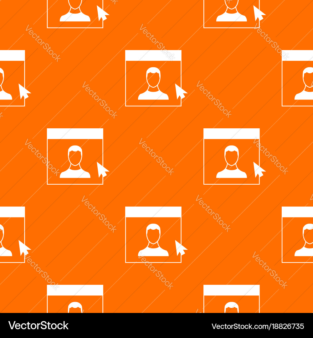Cursor point man on monitor pattern seamless vector image