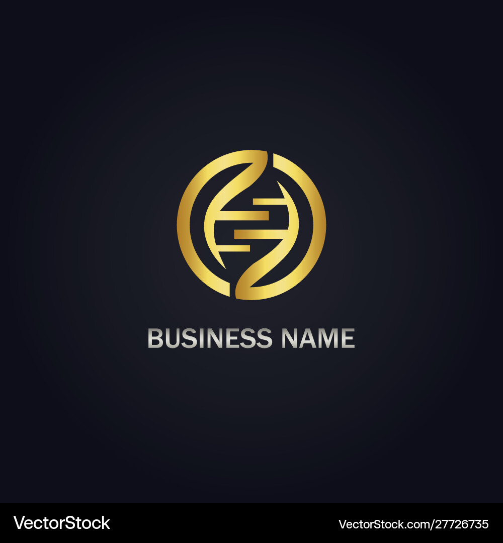 DNA Helix Gold Logo vektorbild