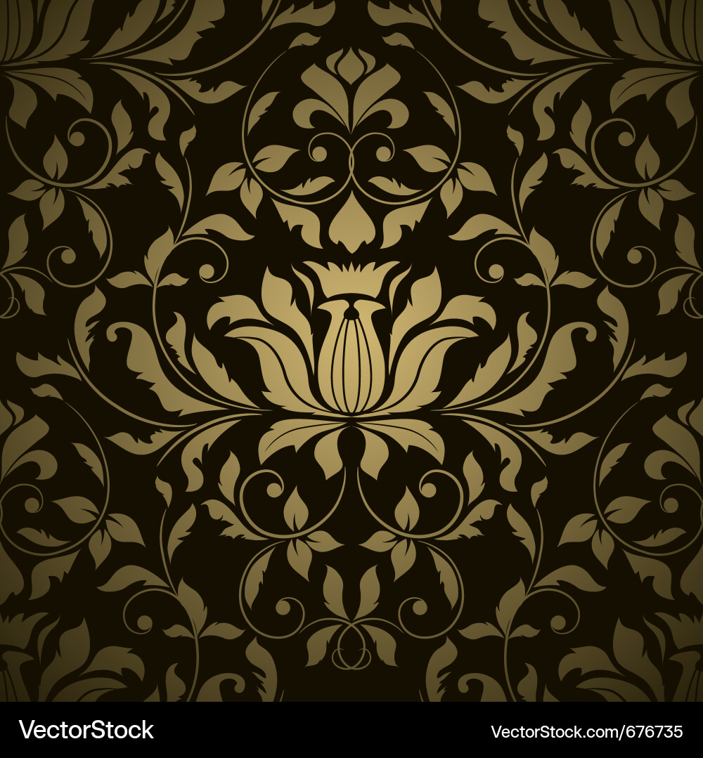 Elegant Floral Scroll Pattern vector image