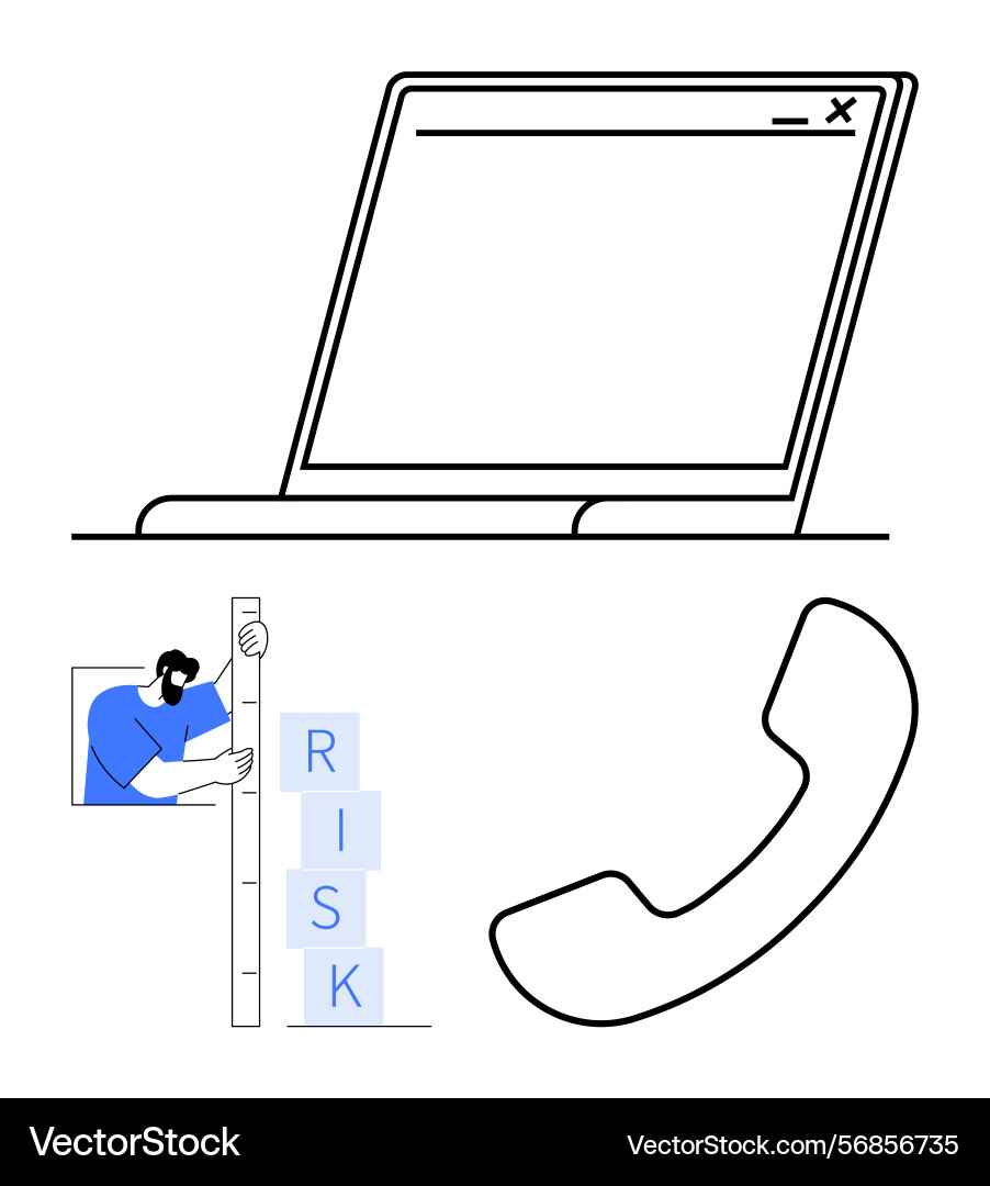 Risk management using technology and communication Risk management using technology and communication vector image