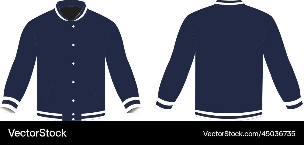Varsity jacket cotton poly Varsity jacket cotton poly vector image