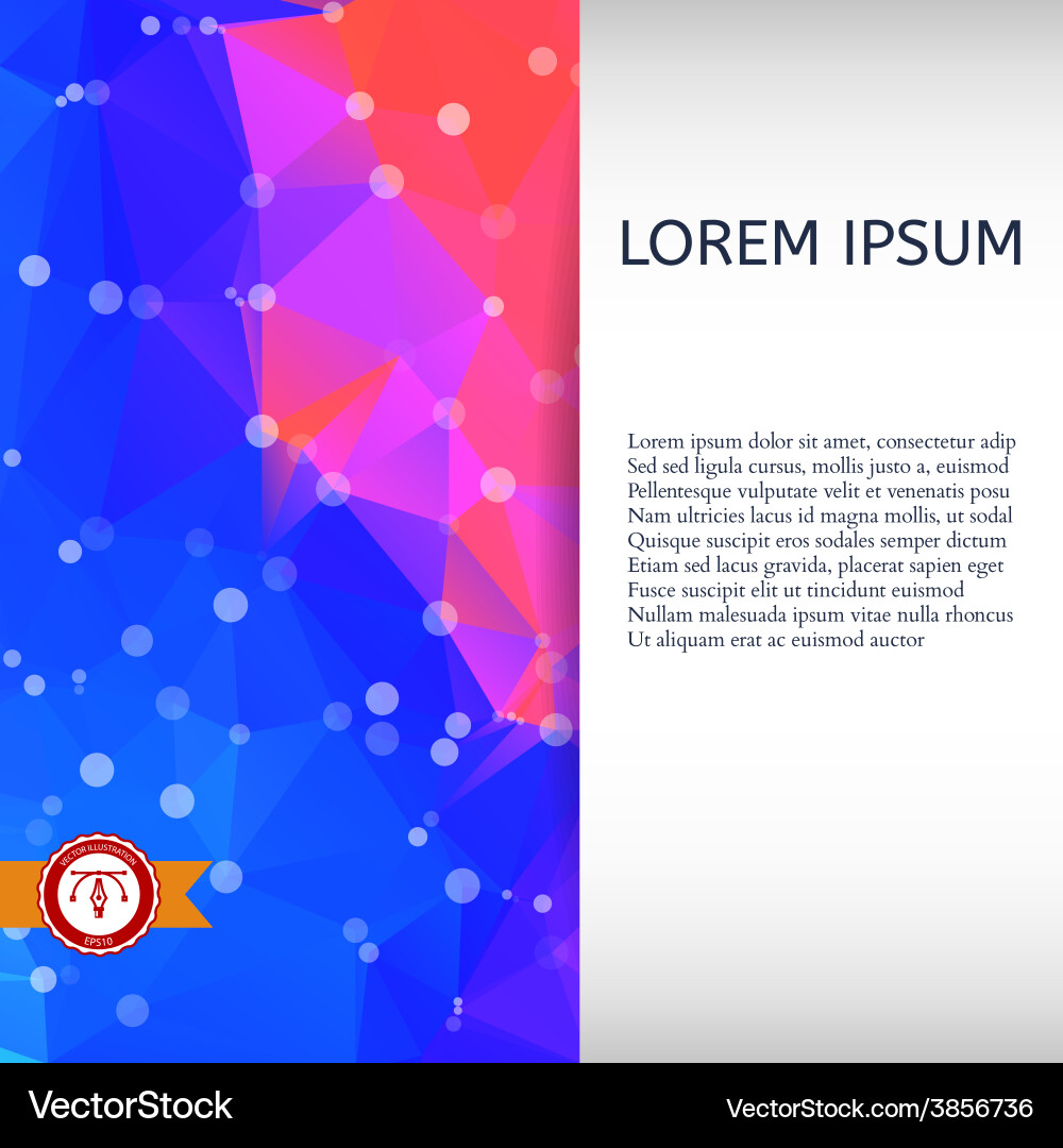 Abstract colorful triangles background vector image