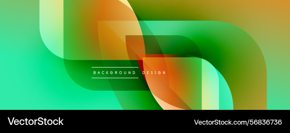 Abstract fluid shapes overlap creating vibrant Vector Image