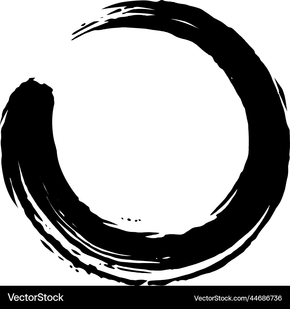 Enso Circle Brush Art Vector Image