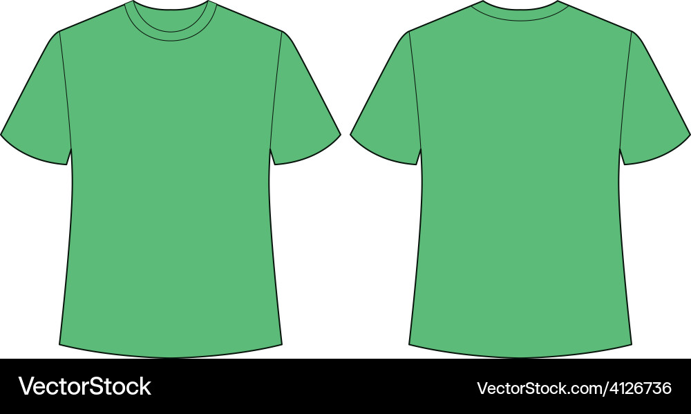 Green t shirt Royalty Free Vector Image VectorStock