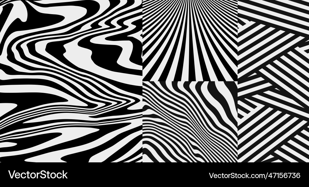 Psychedelic Striped Abstract Background vector image