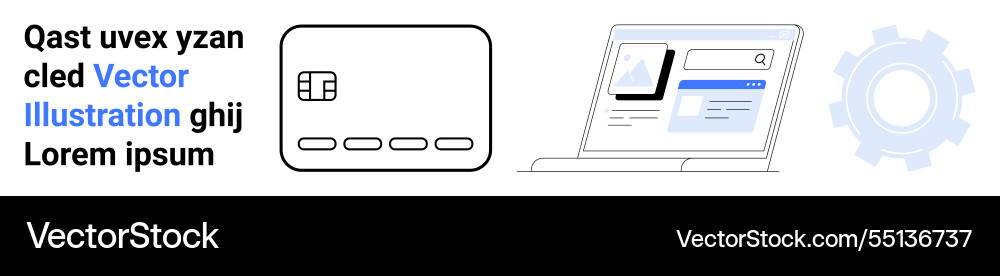 Abstract technology concept with text interface Vector Image
