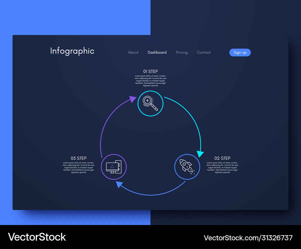 Infographic Template - Mobile Apps & Workflow vector image
