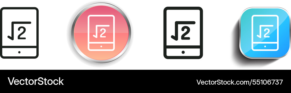 Ipad icon thin linear regular and button style Ipad icon thin linear regular and button style vector image
