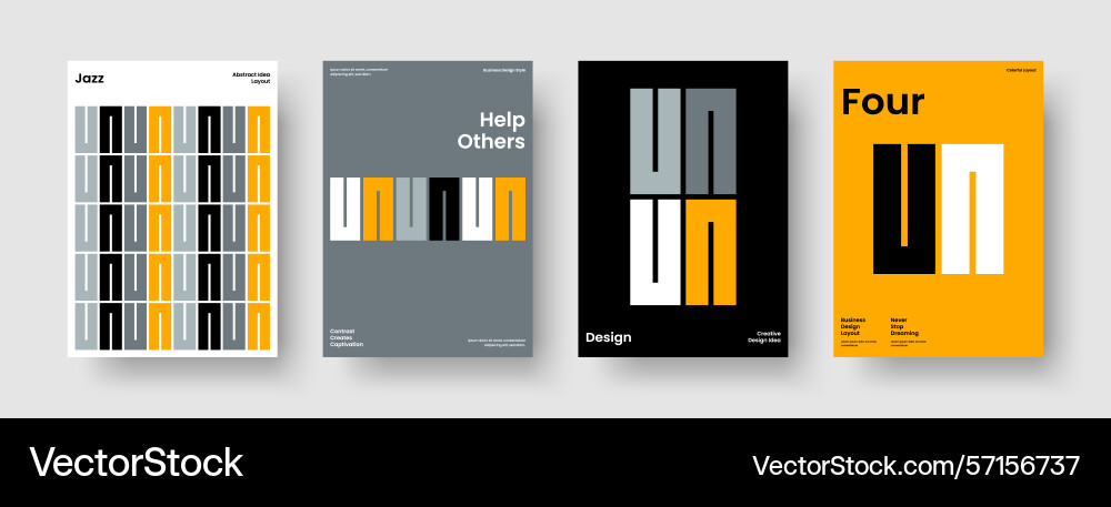 Modern brochure template isolated report layout Modern brochure template isolated report layout Vector Image