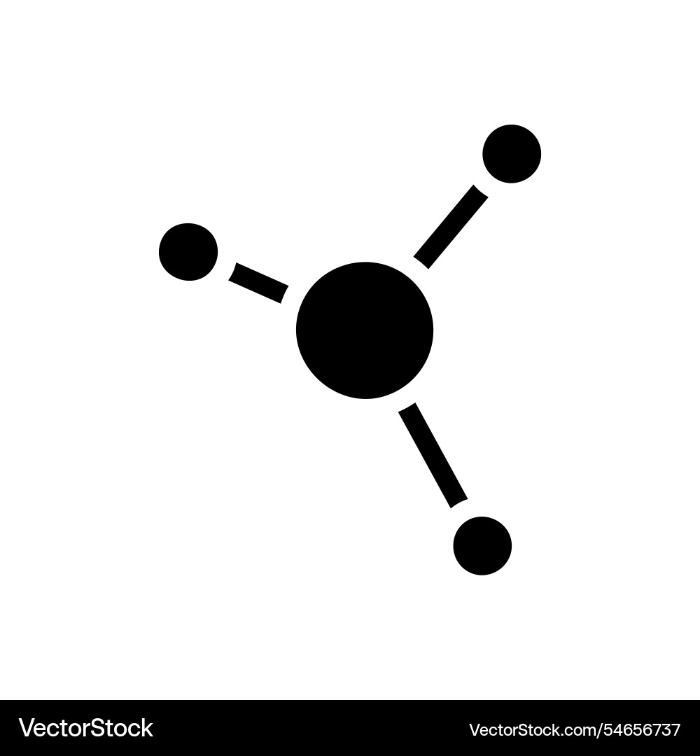 Molecule icon concept of connection science vector image