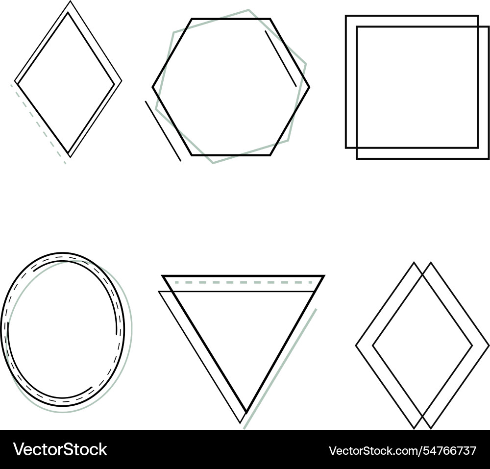Nine abstract circular design elements vector image