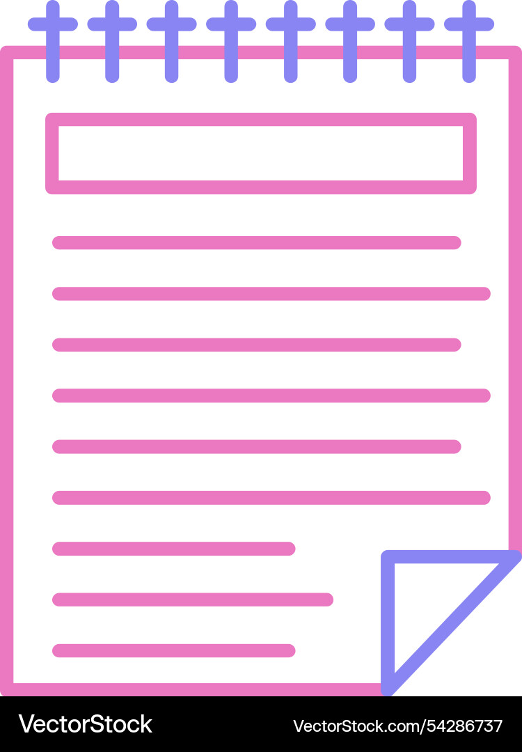 Note line two colour icon vector image