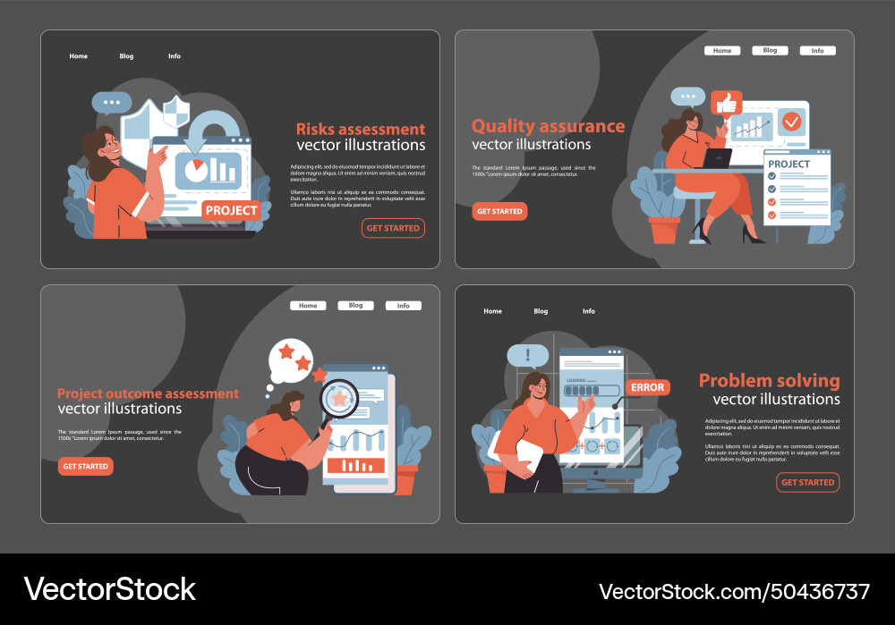 Project Risks Vector Project management procedures risk analysis Vector Image