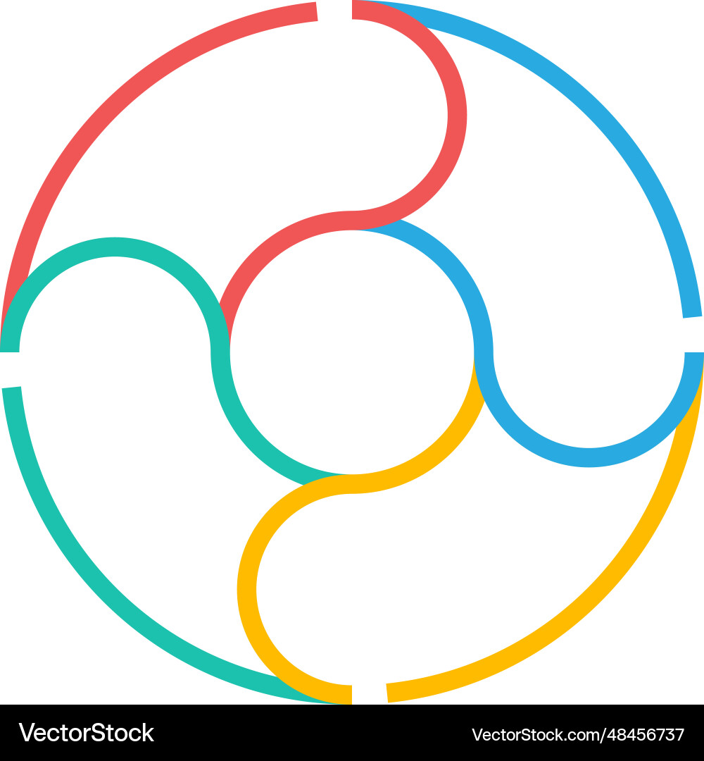 Round color line infographic frame text shape Round color line infographic frame text shape vector image