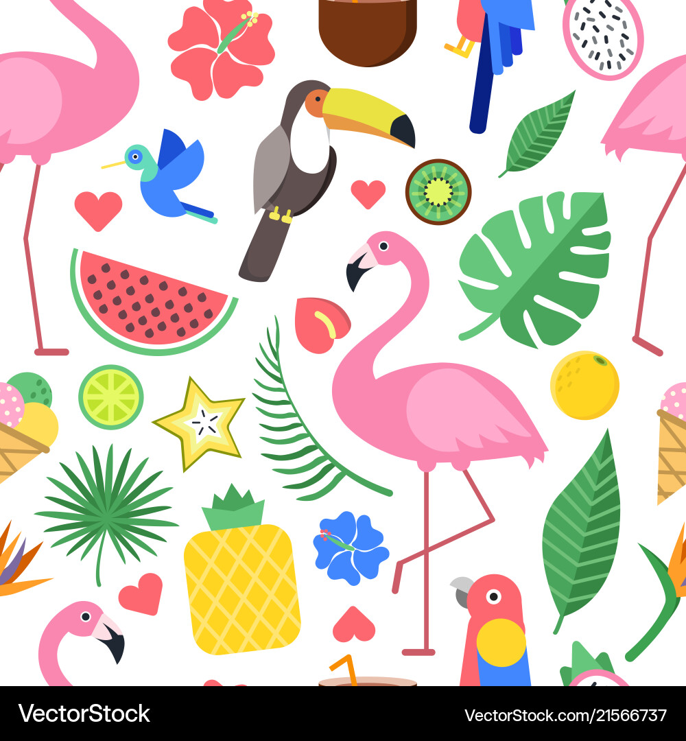 Tropical Blossom Pattern vector image