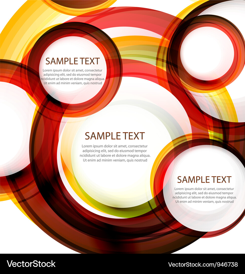 Abstract circles banner with sample text Vector Image