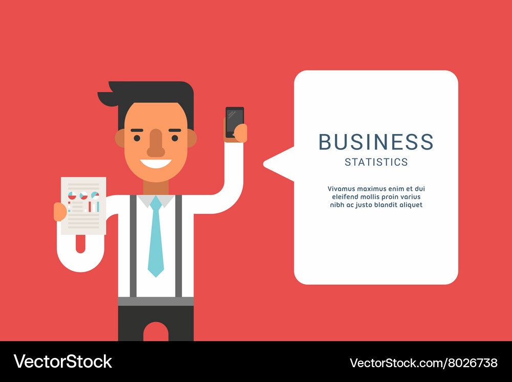 Business concepts with businessman cartoon Vector Image