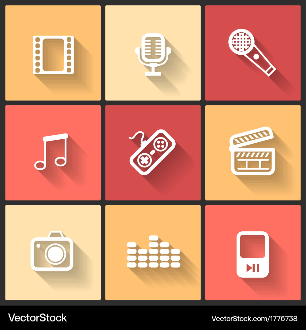 Design flat icons Royalty Free Vector Image - VectorStock