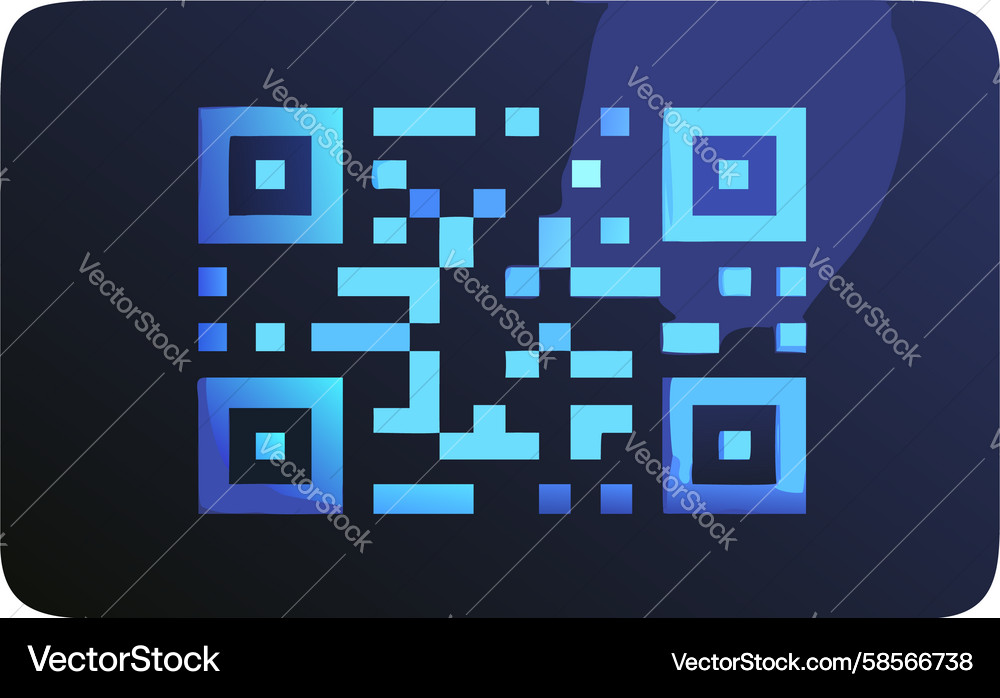 Dynamic Digital QR Code Icon Vector Image