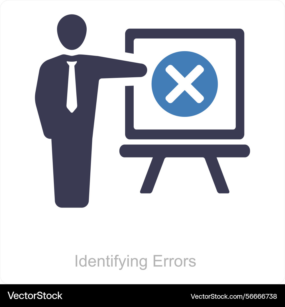 Identifying errors icon concept Vector Image
