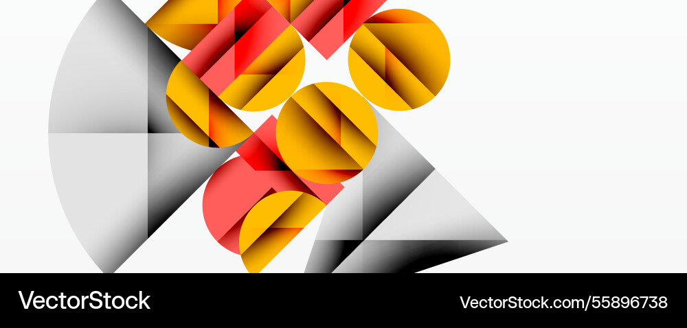 Modern abstract composition with layered circles Vector Image