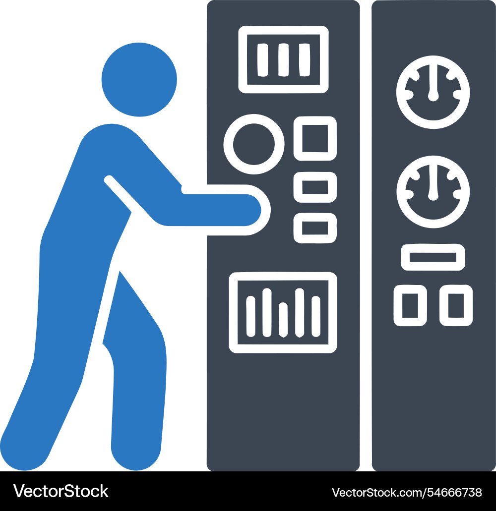 Operating control panel icon vector image