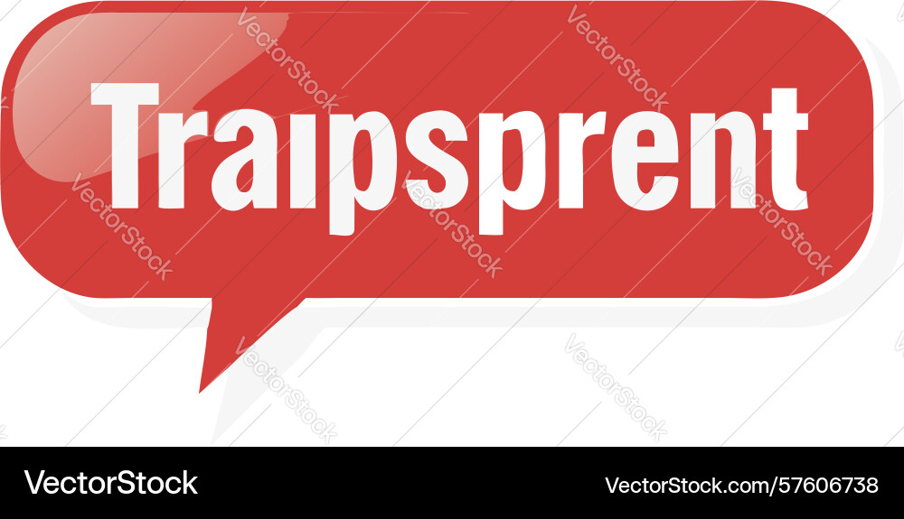 Red gradient speech bubble design with tail vector image